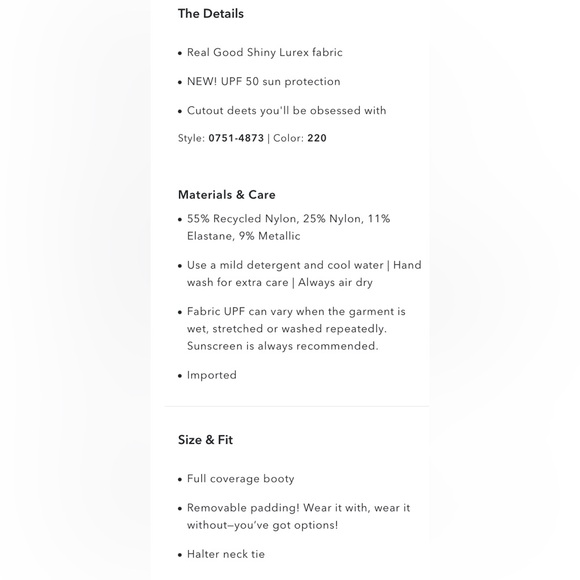 NWT Aerie Sparkle Halter Cutout One Piece Swimsuit - Picture 6 of 12